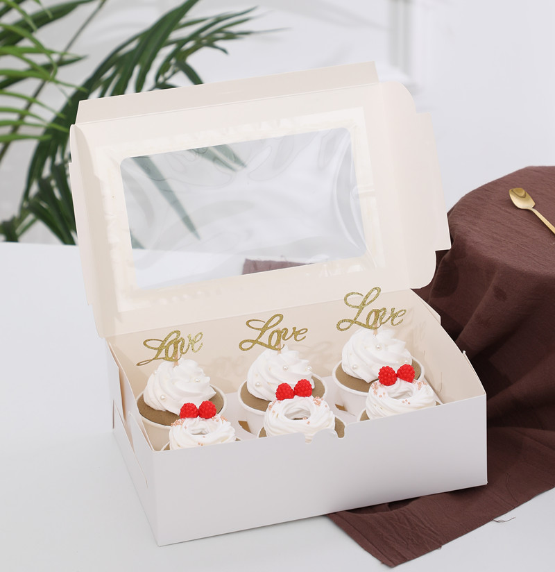 10 cupcake boxes 2 4 6 West Point box cup dessert miffen cupcake cup boxes