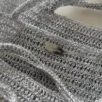 Insieme silver handwoven bag