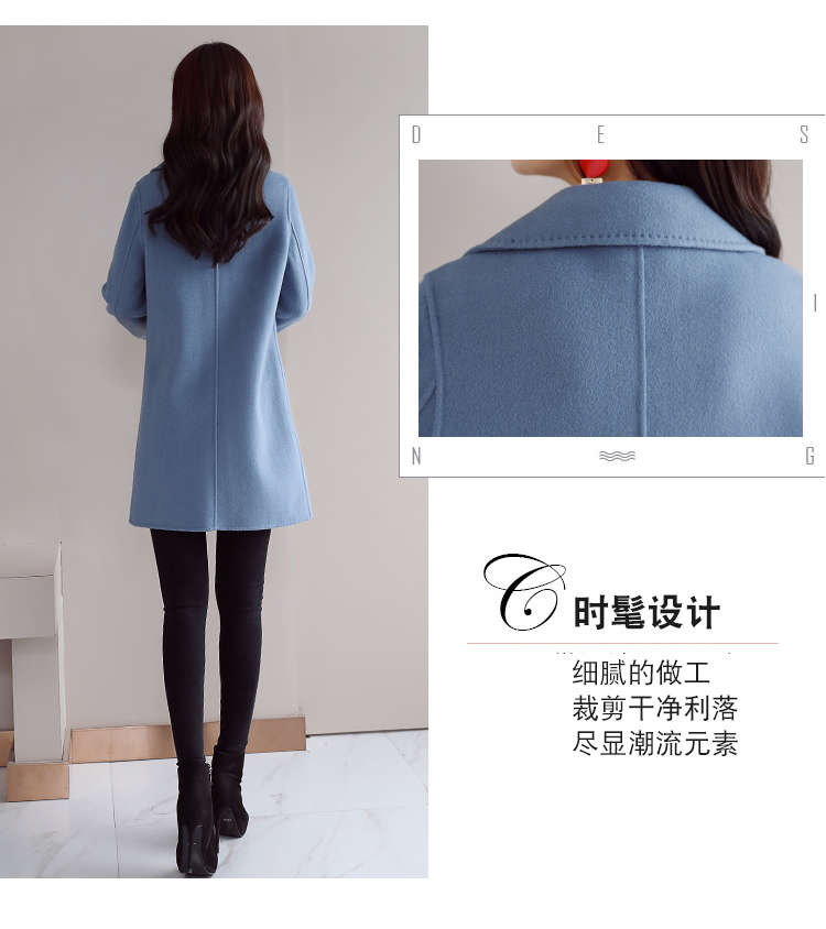 Mùa thu và mùa đông áo len ngắn mùa xuân và mùa thu phù hợp với áo gió. Áo len nữ Nizi chuyên nghiệp áo khoác măng tô nữ