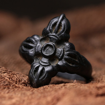 Celestial Cross Diamond Pestle Ring Celestial Iron Ring