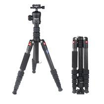 Bodi center axis reverse folding five-section carbon landscape photography camera tripod C35 set