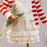 Осенний комплект, свитер, военно-морской кардиган, детская юбка, коллекция 2021