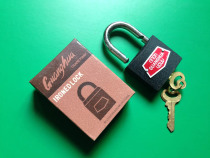 Iron padlock ring lock door lock iron bag lock all copper lock cylinder straight open iron 50mm