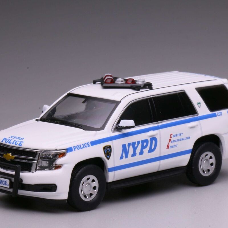 596 1:64 Chevrolet Tahoe Nypd New York Police Department Police Car Alloy Car Model