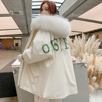 2020 winter new young fashion Parker coat female middle and long otter rabbit fur liner fur coat profile
