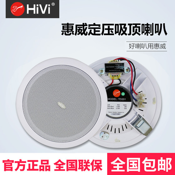 Hivi/Huiwei TD201/202 constant pressure ceiling speaker set ceiling audio background music speaker