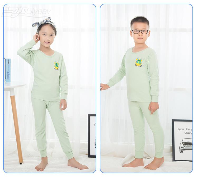 Mùa thu và mùa đông trẻ em cổ cao mỏng phần quần áo mùa thu cotton phim hoạt hình đồ lót ấm áp dịch vụ nhà vòng cổ áo len cotton bộ đồ liền thân hình thú trẻ em