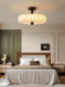 French Mid-Century Style Retro Bedroom Ceiling Lamp Japanese Simple Fabric Eye-Protection Study Dining Room Pendant Lamp Casagd
