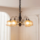 Nanyang French-Style Retro Bedroom Chandelier, Vintage Solid Wood High-End Petal Lamp, Living Room Main Light Casa