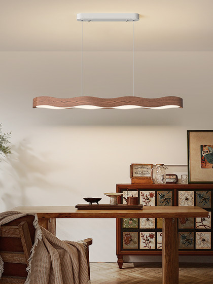 New Mid-Century Style Bedroom Ceiling Lamp Designer Model Walnut Color Retro Study Eye Protection Lamp Casagd