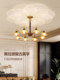 French-Style Vintage Living Room Chandelier, Bedroom Light and Shadow Atmosphere Lamp, American Retro Petal Dining Room Projection Lamp Casagd