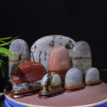 Master Wen Guangxi National Painted Stone Crafts Natural Ornamental Stones Flowers and Stones