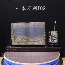 Chishi craftsmanship boutique craftsmen Artisanal Creative Country Painting Stone Grass Flower Stone Book Pendulum Pieces Decorations Open Rolls Beneficial