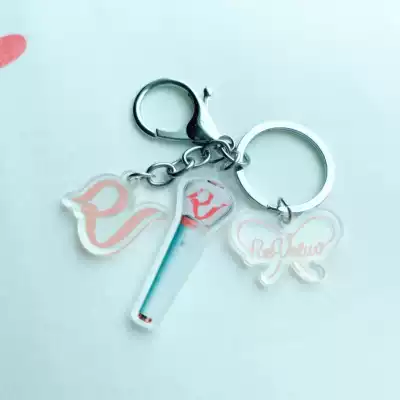 Red Velvet peripheral support stick hand light LOGO pattern acrylic keychain pendant