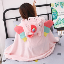 New girl heart Unicorn cloak hooded large wishing pony shawl Nap air conditioning blanket blanket for girls