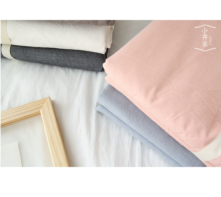 Xiaojingjia tất cả các bông quilt cover quilt mảnh duy nhất màu rắn rửa bông mùa xuân và mùa thu cotton đôi duy nhất không huỳnh quang bộ đồ giường