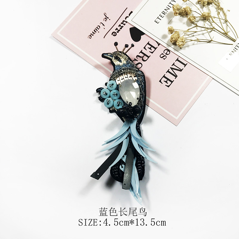 Mùa hè mới thêu trâm sequin chim DIY quần áo phụ kiện túi trang sức huy hiệu áo sơ mi trang trí pin hoa cài áo