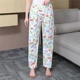 Mùa hè mới của phụ nữ bằng vải cotton tinh khiết Quần pyjama dệt kim của phụ nữ Quần cỡ lớn Quần ở nhà Quần dành cho cô gái hoạt hình Quần pyjama - Quần tây