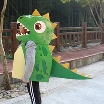 Dinosaur carton can wear trembles children wear homemade toys Tyrannosaurus Rex pullover to make paper box diy gift