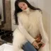 Áo vest nữ dài phần 2018 phiên bản mới của Hàn Quốc giả len đi biển thời trang dày áo đa năng áo vest dài áo khoác lót lông nữ Faux Fur
