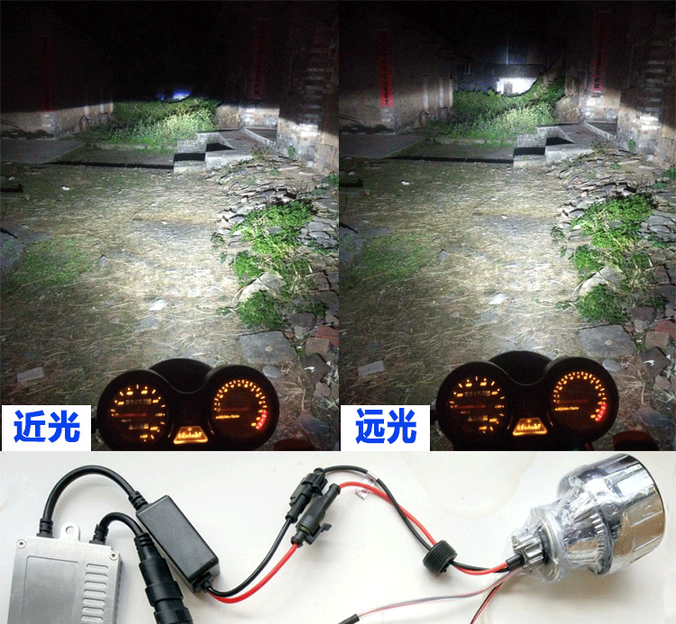 Xe máy Xenon đèn pha mờ 3 inch 3,5 thiên thần mắt quỷ mắt cá HID Xenon phù hợp với sửa đổi điện đèn pha xe máy vision