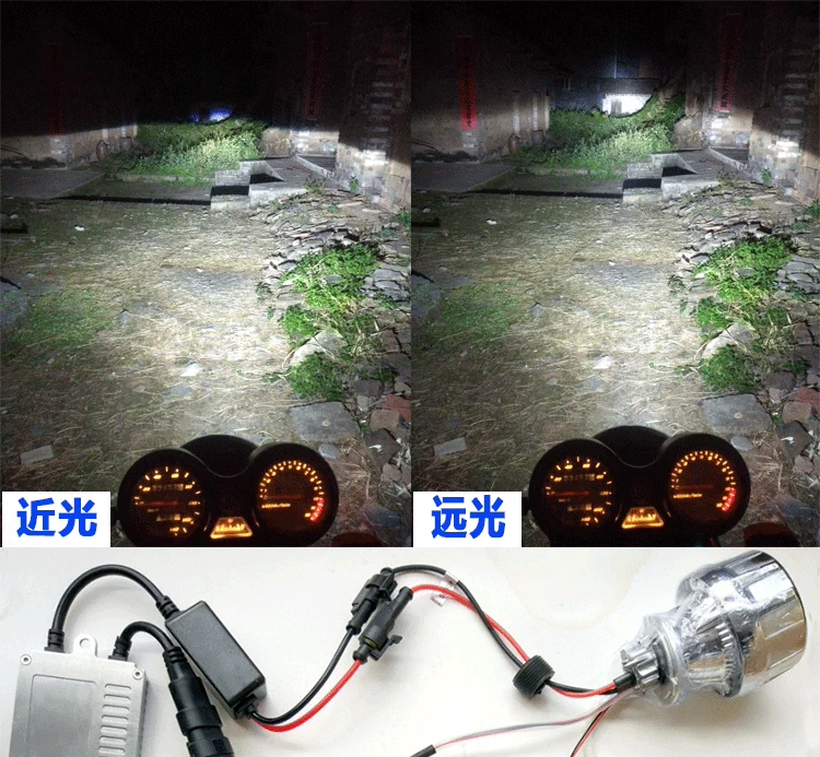 Xe máy Xenon đèn pha mờ 3 inch 3,5 thiên thần mắt quỷ mắt cá HID Xenon phù hợp với sửa đổi điện đèn pha xe vision