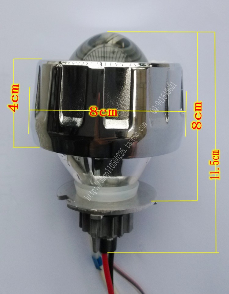 2.5-inch phổ xe máy ống kính đèn pha HID ống kính ống kính kép xenon đèn không phá hủy sửa đổi mắt thiên thần mắt ma quỷ 	bóng đèn pha xe máy 6v