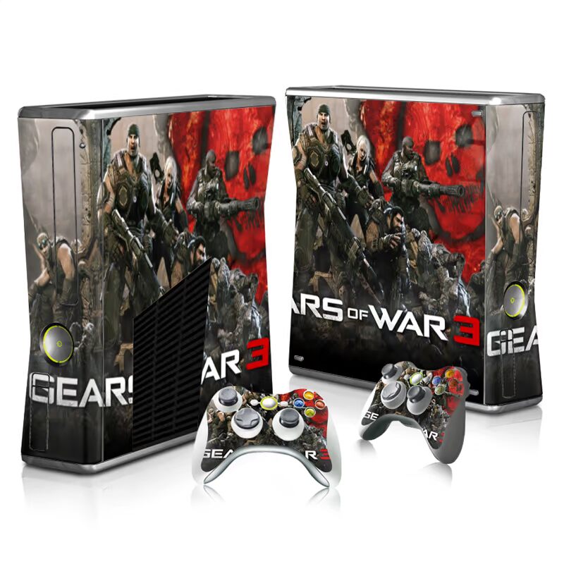 XBOX 360 SLIM Máy chủ Máy chủ Nhãn dán Vỏ bảo vệ Phim màu Cơ thể Nhãn dán Xử lý Nhãn dán - XBOX kết hợp tay cầm chơi game điện thoại