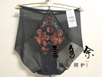 3 PCs Manifen 20610796 Flower Imprint Sexy Lace Flower Embroidery High Waist Panties