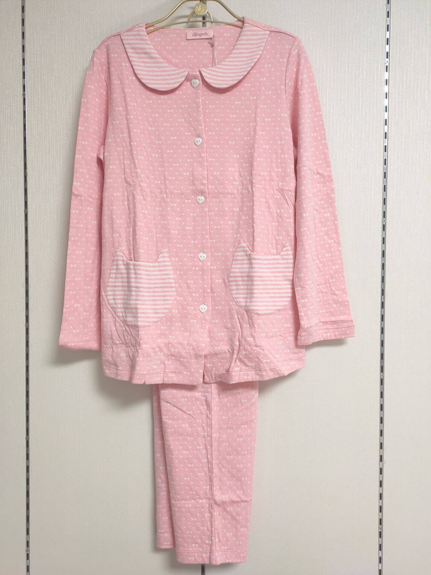 Lanjuli 30320723 Autumn and Winter skin cotton comfort and lovely little leap sleeve girl pajamas home suit