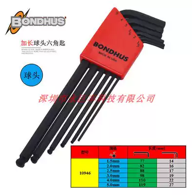 United States BONDHUS Bolton Metric Hexagon Key Allen Wrench 10946 10992 10999 10937