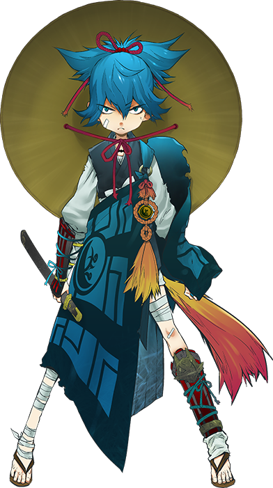 Hot spring long one night left text sword flurry cos kimono blue cassock pleated skirt custom tail