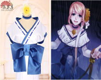 V family mirror sound twin bell cosplay blue and white costume Mirror sound pray for rain and rain clothing