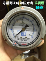 Wuxi Haitian special earthquake resistant stainless steel pressure gauge YN-60-III-BF-4MPA THREAD 14*1 5