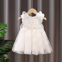 Childrens Butterfly Skirt Children Baby Polo Point Princess Dress 2021 New Girls Summer Pengpeng Dress