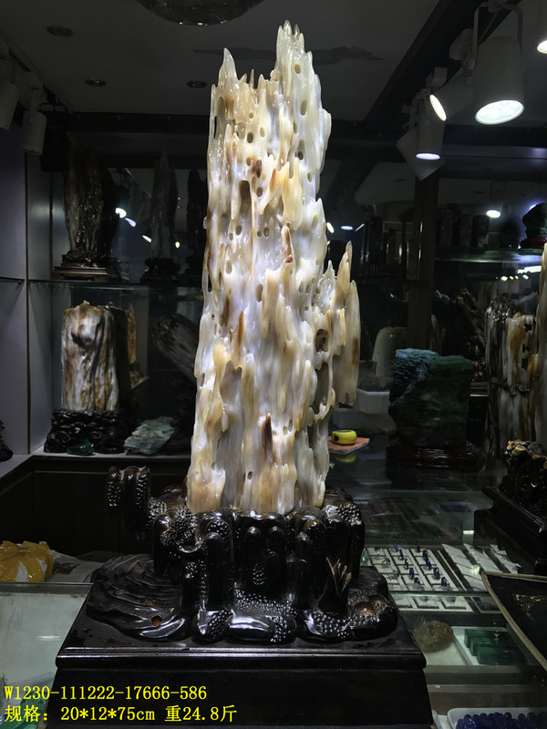 Myanmar Debai Laokeng Ice Jade Natural Tree Fossil Raw Stone Office Decoration Ornament Tree Fossil Jade Figurine