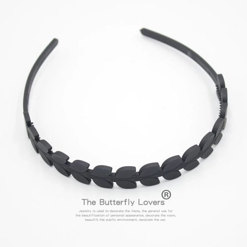 Черный ободок для взрослых, нескользящие волнистые матовые пластиковые шпильки для волос для умывания, повязка на голову