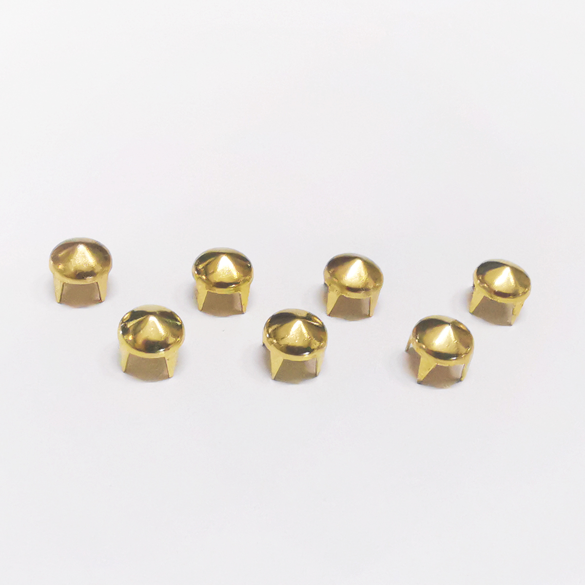 DIY rivet claw nail clothes shoes bag chain rivet accessories golden football hexagonal glossy pointed 6mm claw nail