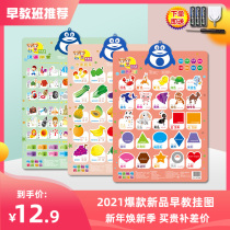 Sound wall chart Good baby early education Chinese and English pinyin literacy alphabet table According to the picture sound childrens digital enlightenment wall chart