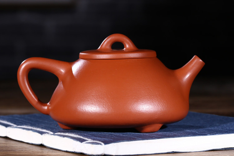 砂藝世家宜興全手工朱泥大紅袍石瓢紫砂壺功夫茶具子冶石瓢套裝|茶壺