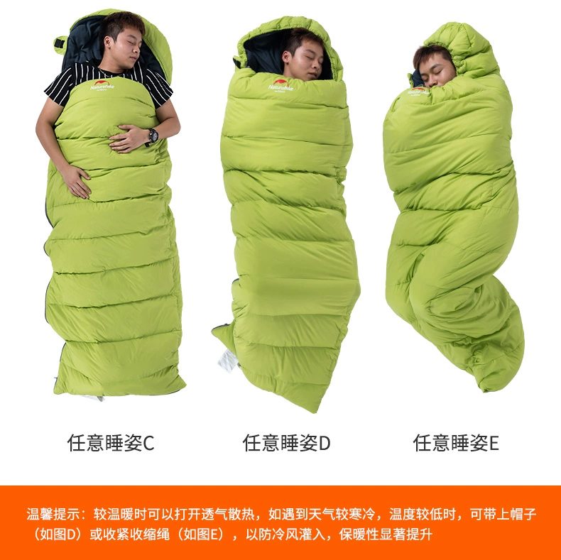 Người lớn lông cừu mùa đông lạnh đệm dày túi ngủ ngoài trời siêu nhẹ vịt xuống mùa đông dày mùa đông ẩm trong nhà - Túi ngủ túi ngủ hàn quốc cho bé