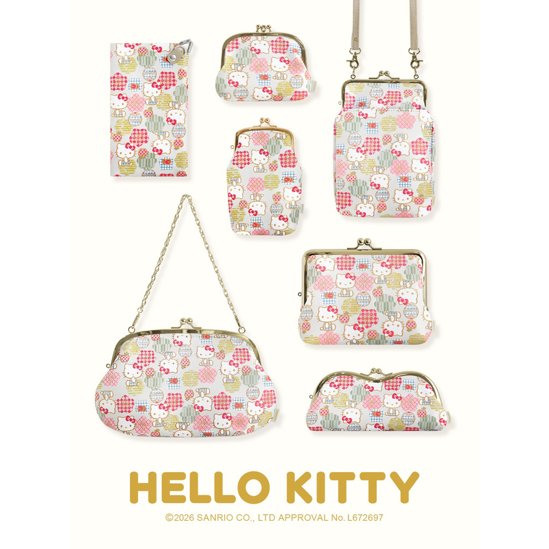 Japan Ayanokoji Sanrio Collaboration Hello Kitty Jacquard Series Passport Holder Makeup Bag