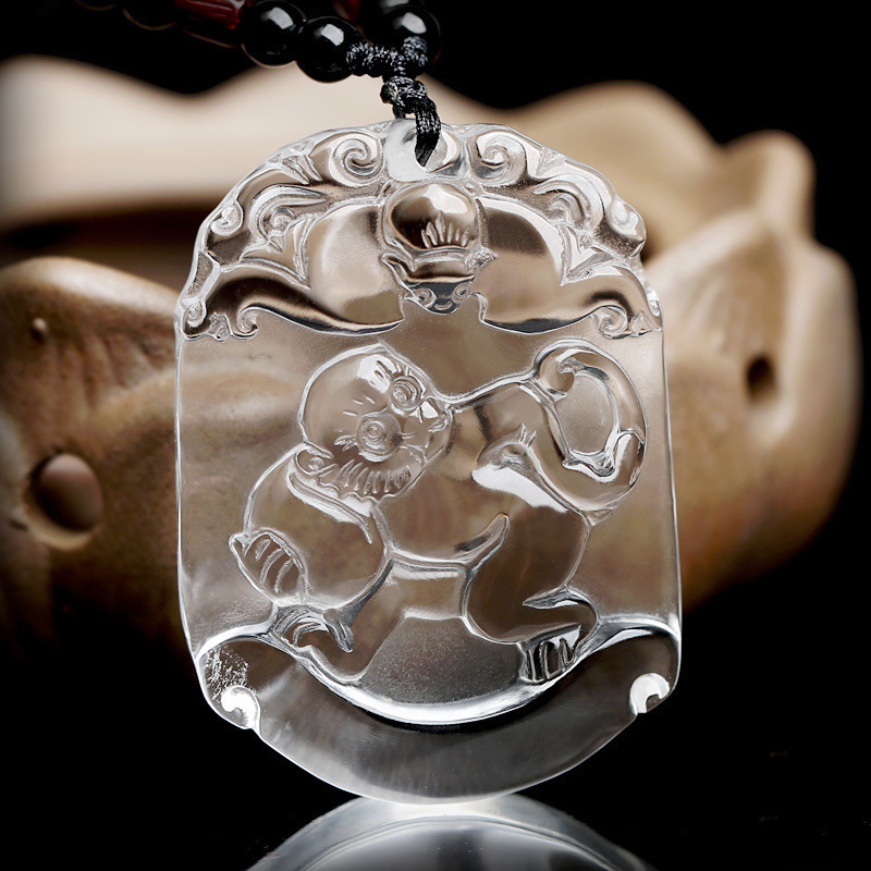 White Crystal Zodiac Zodiac Tiger Year Mascot Pendant Tiger Horse Dog Snake Chicken Bull Pig Rabbit Goat Monkey Sage and Men's Ornaments