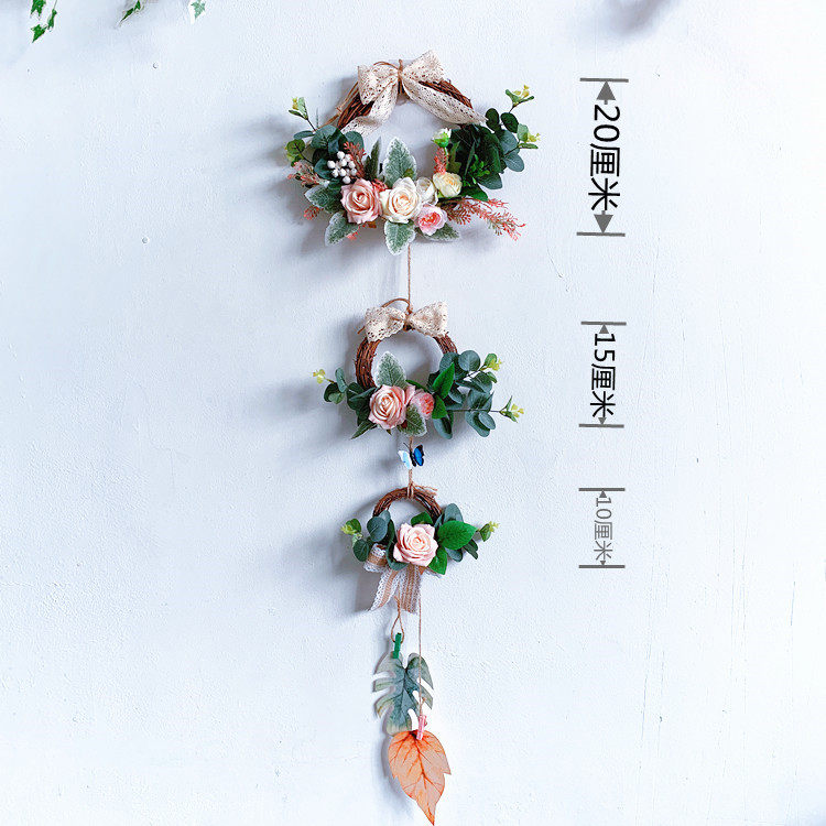 Wall wreath decoration wall hanging Christmas kindergarten milk tea shop living room bedroom creative handmade wall flower decoration