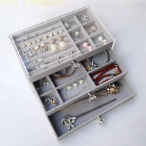 Jewelry cosmetics storage box Drawer jewelry earrings necklace Jewelry finishing box Acrylic earrings shelf