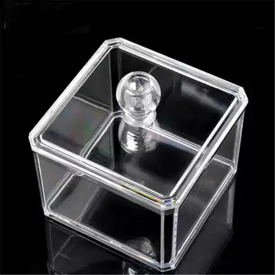 Transparent Crystal cosmetic case with lid cotton stick box cosmetic cotton box jewelry box jewelry box jewelry box jewelry box jewelry box jewelry box egg box