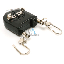  Pin type double tail telescopic buckle Black nylon braided rope fishing gear accessories