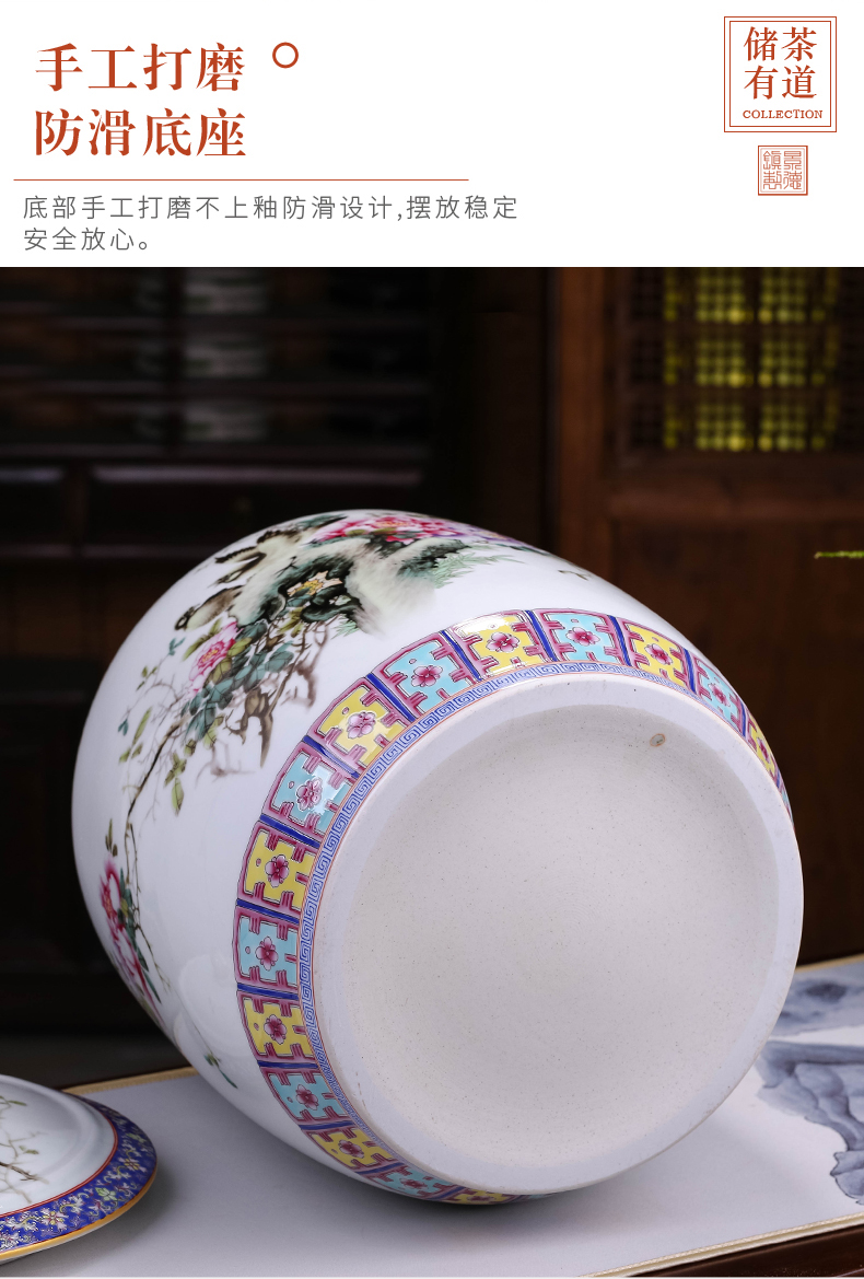 Jingdezhen ceramic tea pot creative move fashion wind restoring ancient ways furnishing articles puer tea cake store tea pot size