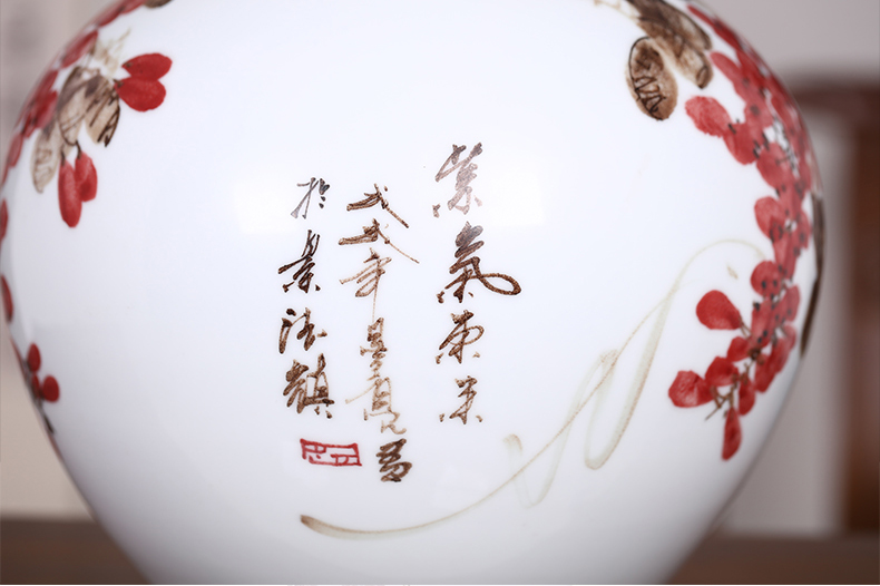 Creative fashion small place dried flower flower implement wine sitting room adornment art crafts vase of jingdezhen ceramics