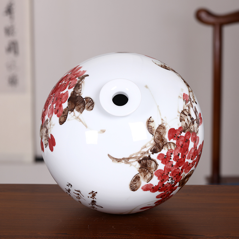 Creative fashion small place dried flower flower implement wine sitting room adornment art crafts vase of jingdezhen ceramics